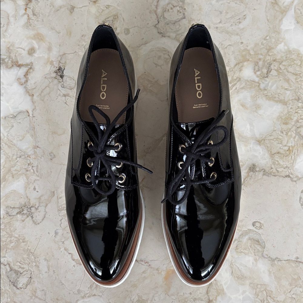 Aldo Sevaedia Wedge Platform Oxfords Chunky Lace-Ups - Picture 8 of 12